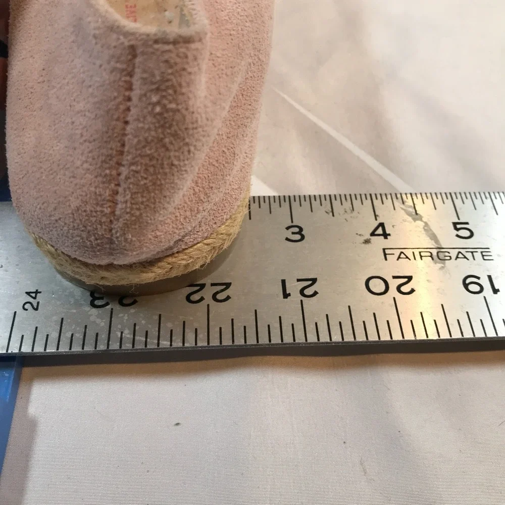 Isaac Mizrahi Live Rosewater Suede Espadrille Slip On Shoes Womens US 9 EU  39.5